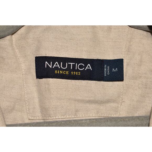 NAUTICA $295 Stone Beige Linen‎ Cotton Two Button Blazer Men's Medium - Picture 4 of 5